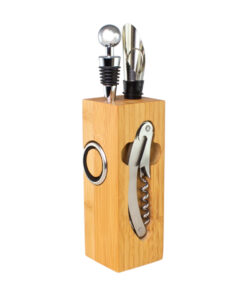Set de Vino rectangular de Bamboo