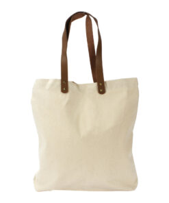 Bolsa de Compras 10oz Canvas asas Cuero