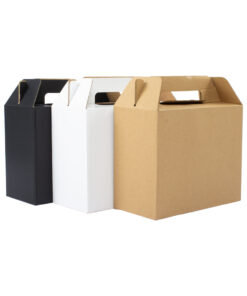 Caja autoarmable con asas, 25x20x12 cm