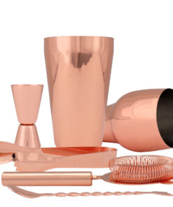 Set de Cóctel metálico Encobrizado