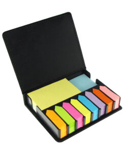 Set de Notas Adhesivas de PU Negro
