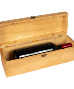 Caja de Madera Natural para Vino